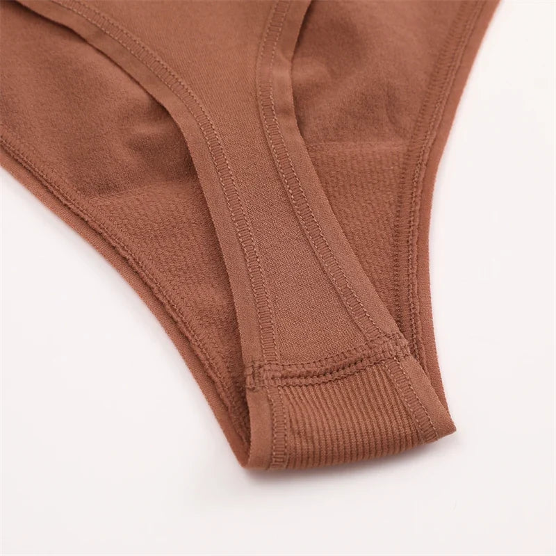 3PCS Seamless Women's Lingerie Female Thongs Sexy Underwear Low-Rise Underpant Women's Panties Intimates Bikini Briefs S-XL