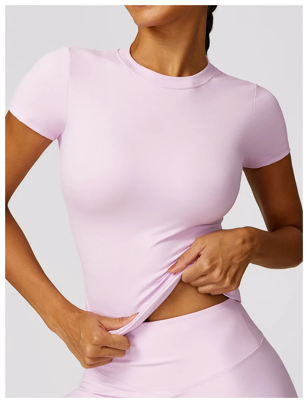 NCLAGEN Gym Top Women Short Sleeve Workout Clothes Sports T Shirt Femme Fitness Activewear Running Accessories Yoga Tight Tops