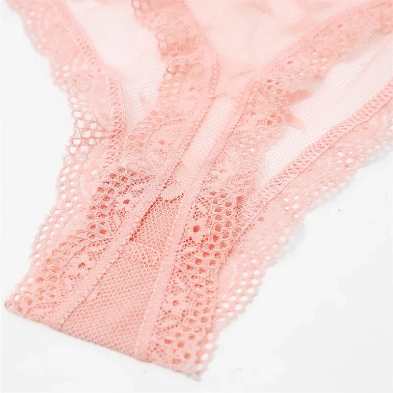 3Pcs/set Lace Thongs Women Floral G-string Underwear Trendy Letter T-Back Underpants Sexy Low Waist Bikini Panties Ladies Panty