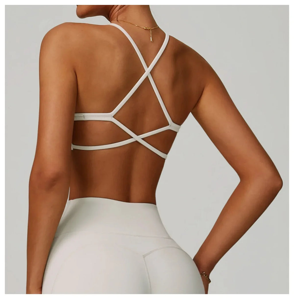 Hearuisavy Breathable Sports Bra Women Quick Drying ShockProof Gym Workout Top Casual Yoga Clothing Push Up Running Fitness Bras