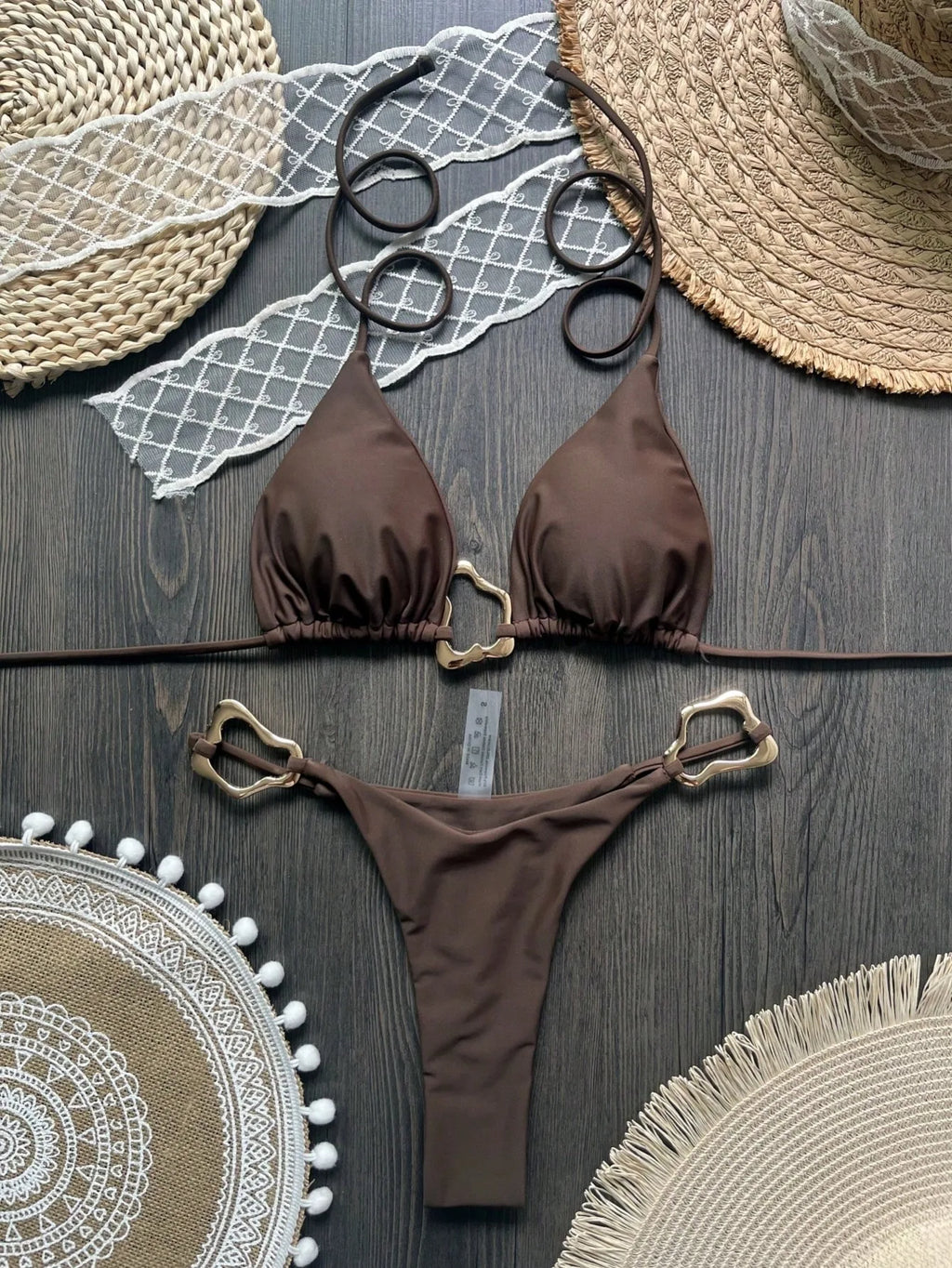 Sexy Black Orange Micro Bikini 2026 Women Metal Circle Push Up Bra Thong Swimsuit Summer Bathing Suit Holiday Swimwear Biquini