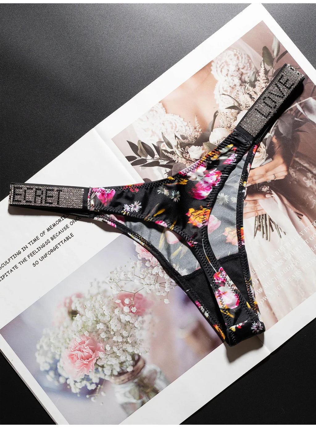 Letter Sexy Panties Women Thongs Rhinestones Diamonds G-string Sports Thong Low Waist Shorts Briefs T-back Fitness S-XL