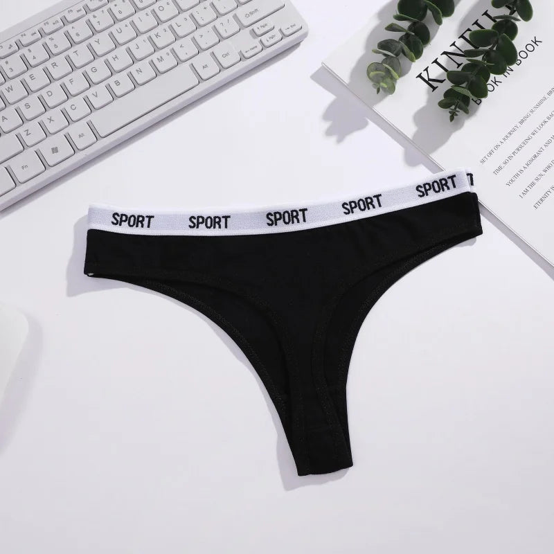 5Pcs/Set Women Thongs Cotton Panties Plus Zise Underwear Sexy G-String Low Waist Briefs Underpants Comfortable Lingerie S-XL
