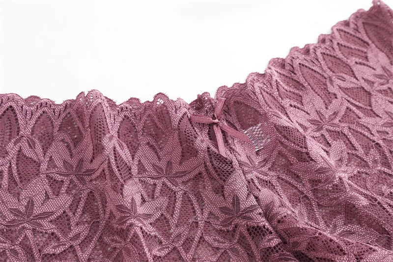 Women Lace Boyshort Panties Low-Rise Sexy Underwear Trendy Floral Underpants Female Sexy Boyshort Panties Ladies Lingerie