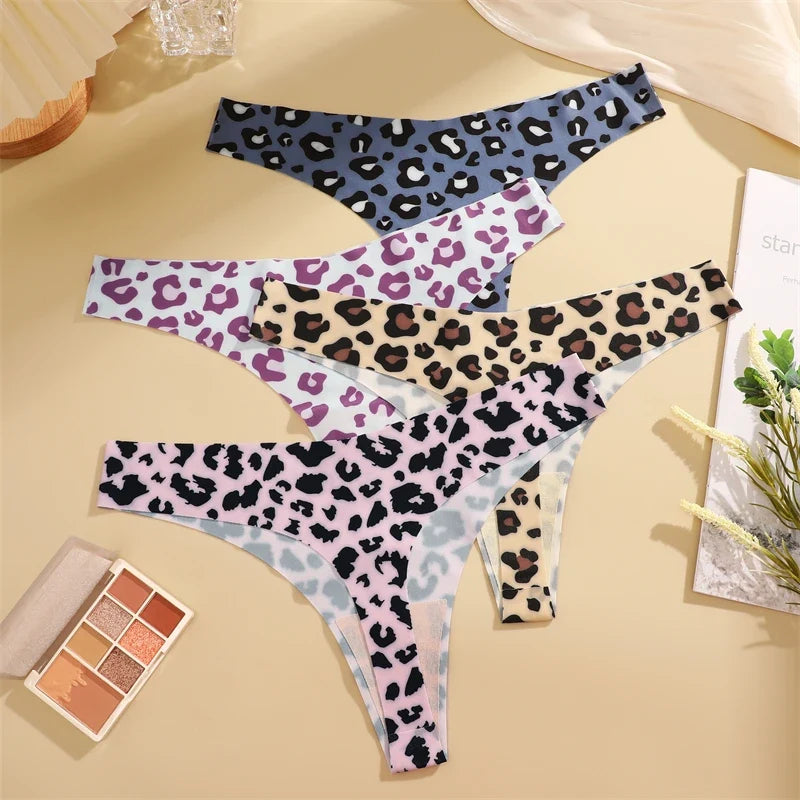 5Pcs Women G-string Seamless Sweet Fruit Thongs Low-waist Panties Ladies Soft Cute Thongs Female S-XL T-Back Panties Underwear