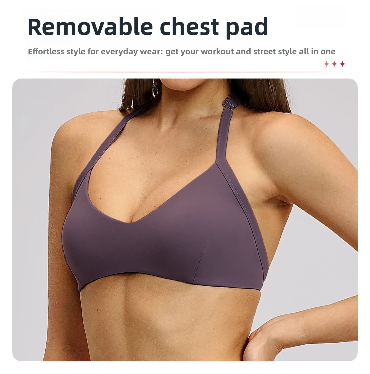 Summer Sports Bra Women Seamless Halter Top Fitness Bra High Support Push-up Open Back Gym wear Running Yoga Workout Underwear