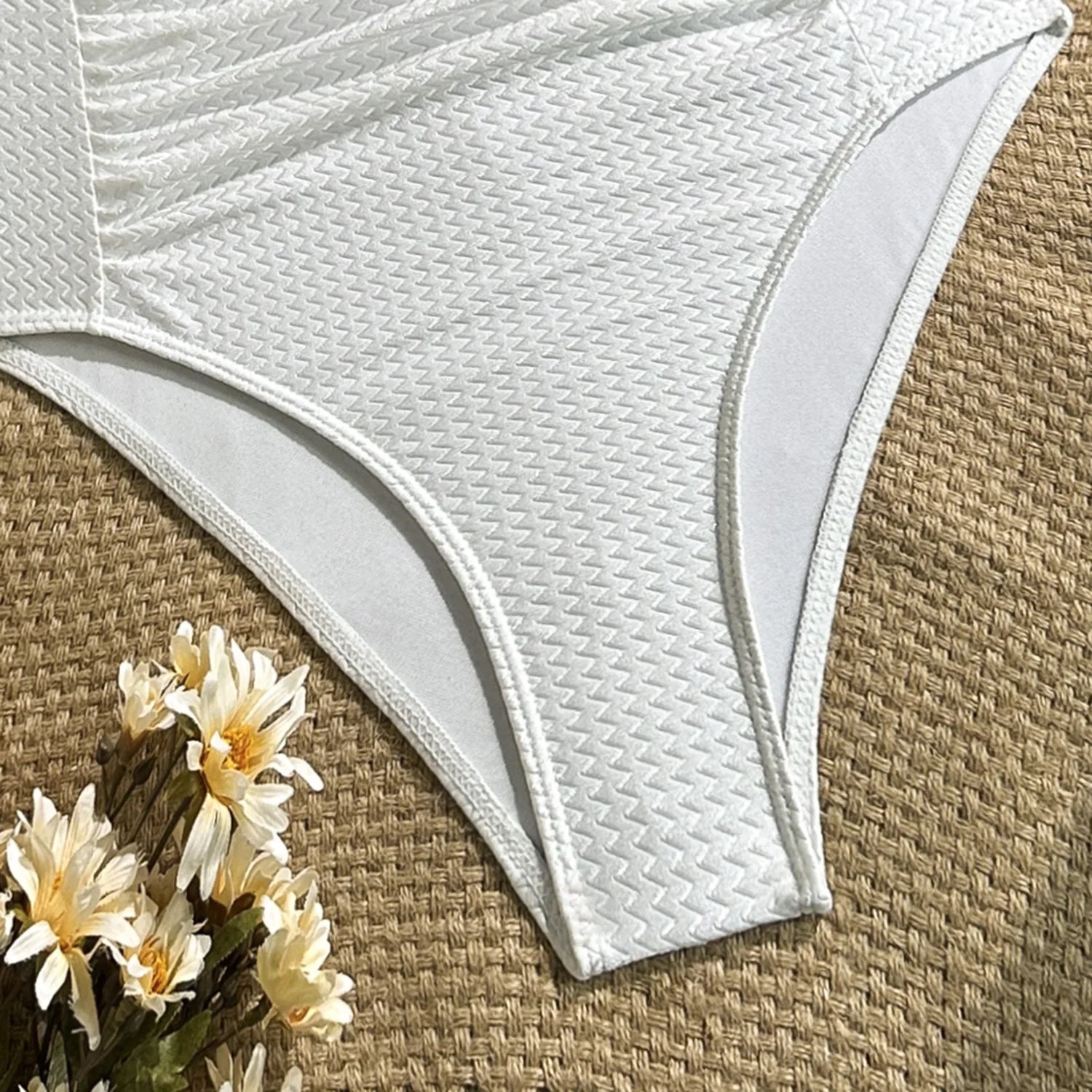New Deep V Neck One Piece Swimsuit 2026 Women Orange White Pleate Tummy Control Swimwear Beach Holiday Bathing Suit Monokini