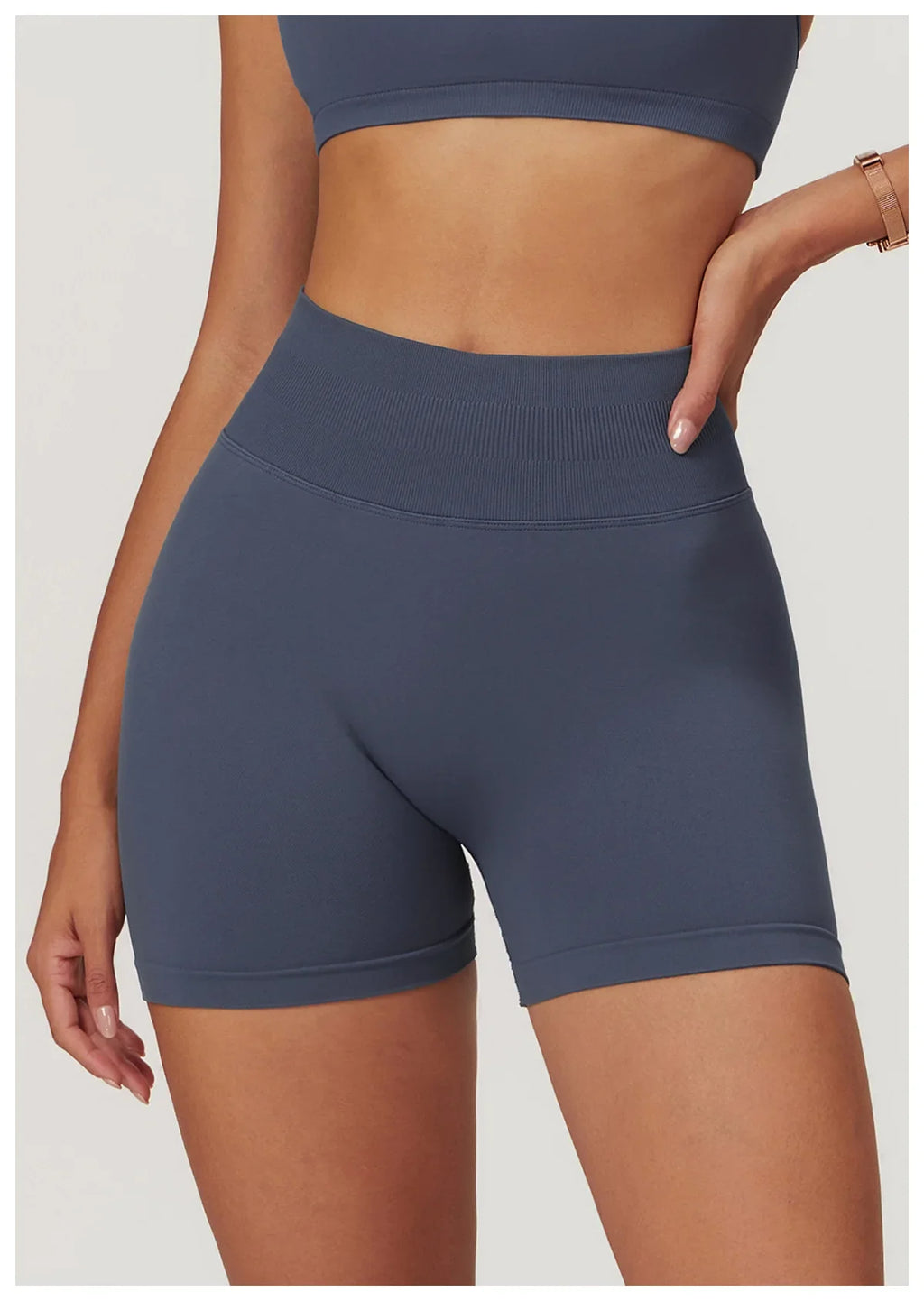 High Waist Shorts Seamless Yoga Shorts Workout Fitness Lift Peach Butt Fitness Tight Gym Running Body Shaper Pants Ribbed Shorts