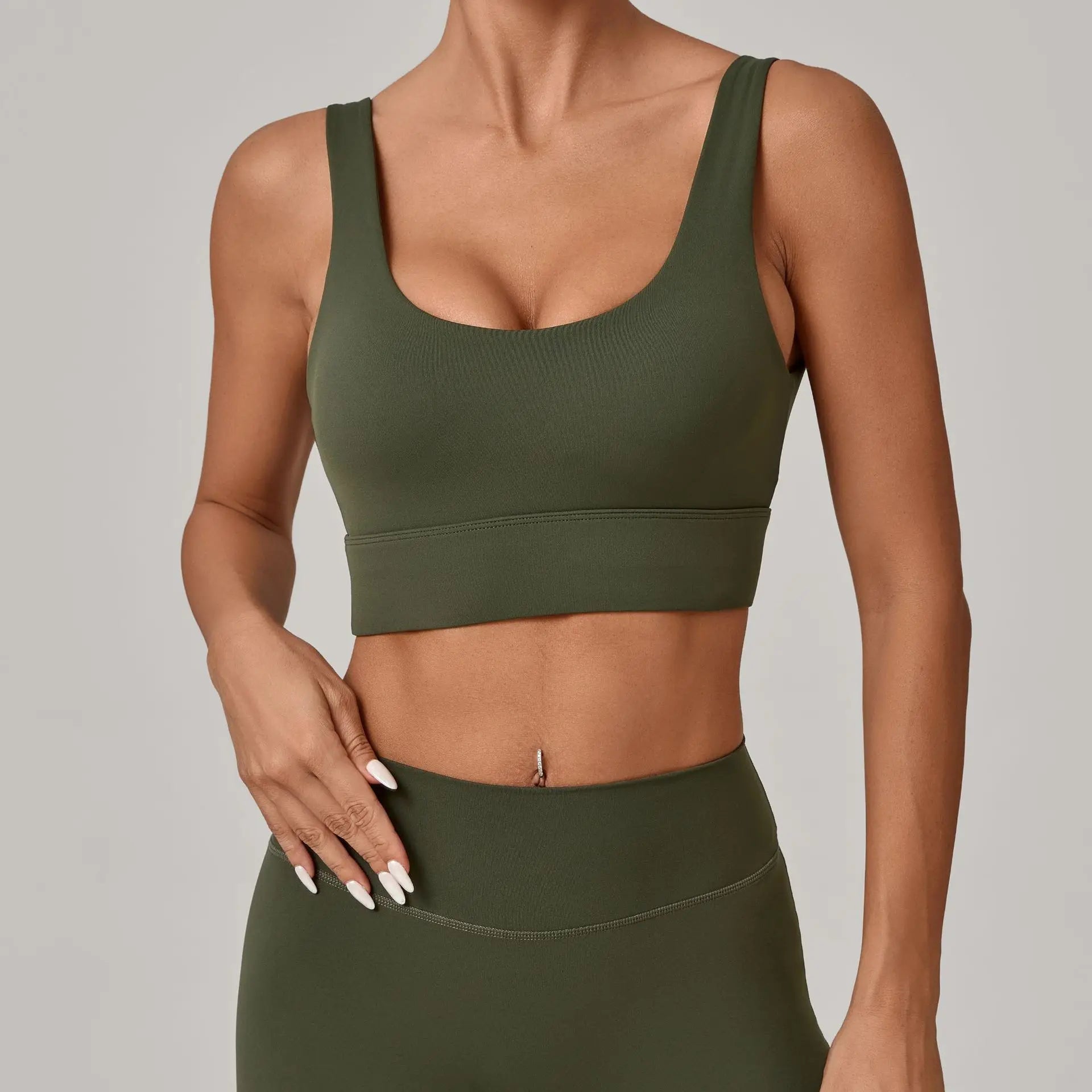 High Strength Yoga Bra Breathable Sports Bra Anti-Sweat Fitness Top Women Shockproof Crop Top Push Up Sport Bra Gym Workout Top