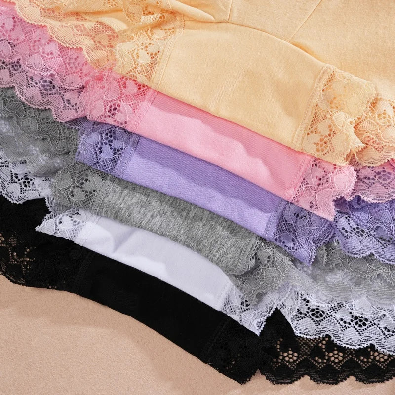 Women's Cotton Lace Boyshorts Sexy Letter Belt Breathable Boxer Panties High Waist Stretch Briefs Comfortable Sport Shorts S-XXL