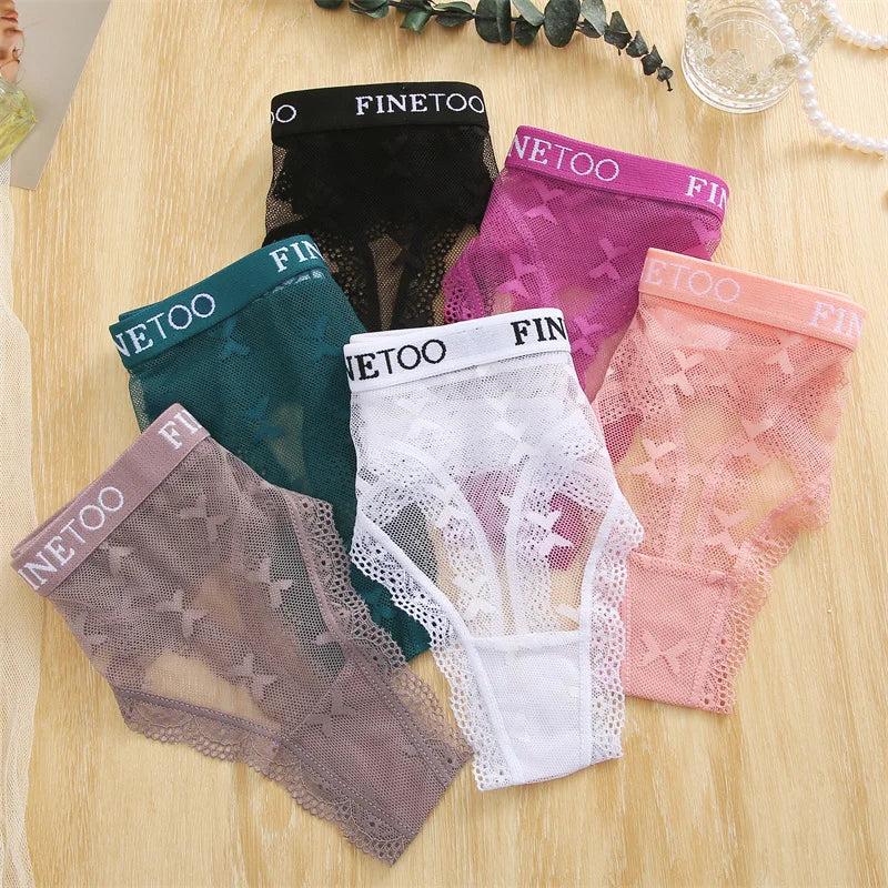 New 3Pcs Lace Thongs Women Floral G-string Underwear Trendy Letter T-Back Underpants Sexy Low Waist Bikini Panties Ladies Panty