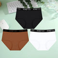 Finetoo 3Pcs/Set Women's Seamless Cotton Briefs Women Plus SizePanties Breathable Underwear Female Low Waist Soft Lingerie S-XXL