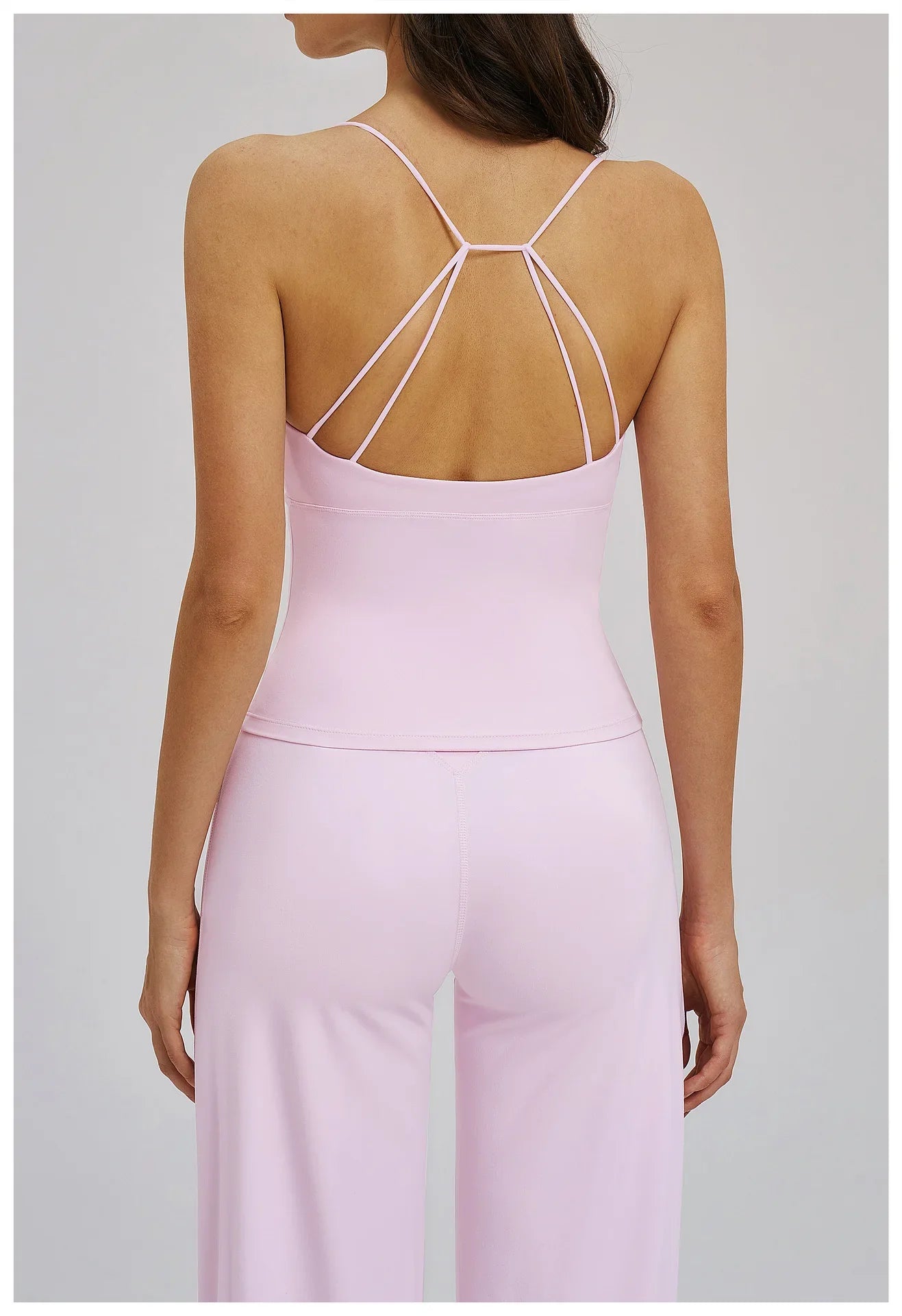 Vision Twist Front Longline Top Sports Longline Strappy Top Sports Yoga Vest Women's Fitness Tank Top Gym Running Workout Halter