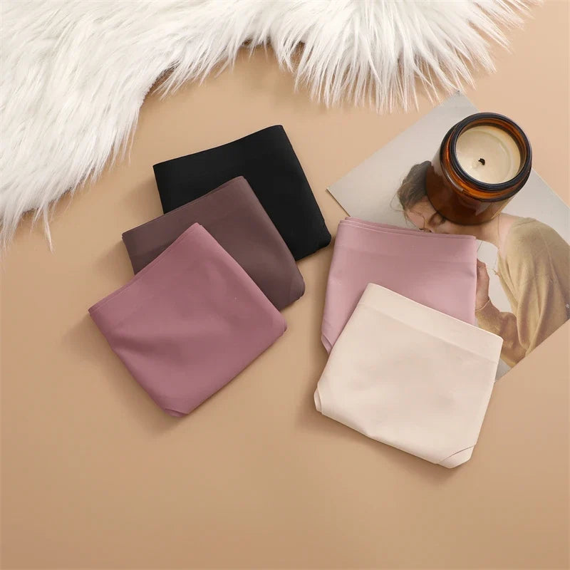 3PCS Seamless Ultra-thin Brazilian panties Maillard Panties Women Ice Silk Underwear Sexy Panty Low Waist G-string Female Solid