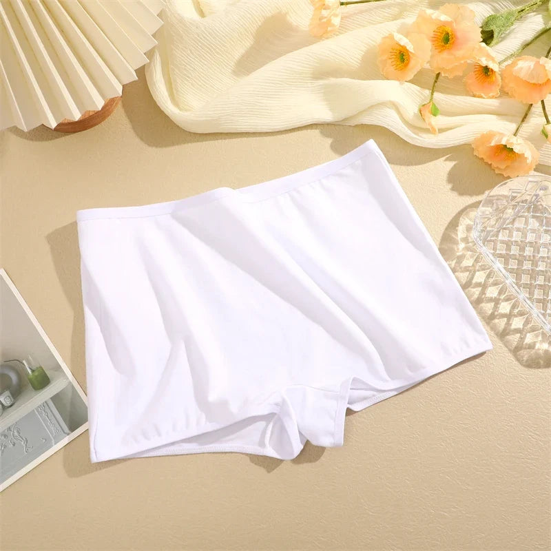 2PCS Women's Panties Cotton Seamless Sports Boxers Underwear Female Solid Color Briefs Cozy Lingerie Intimate Underpants XS-XL