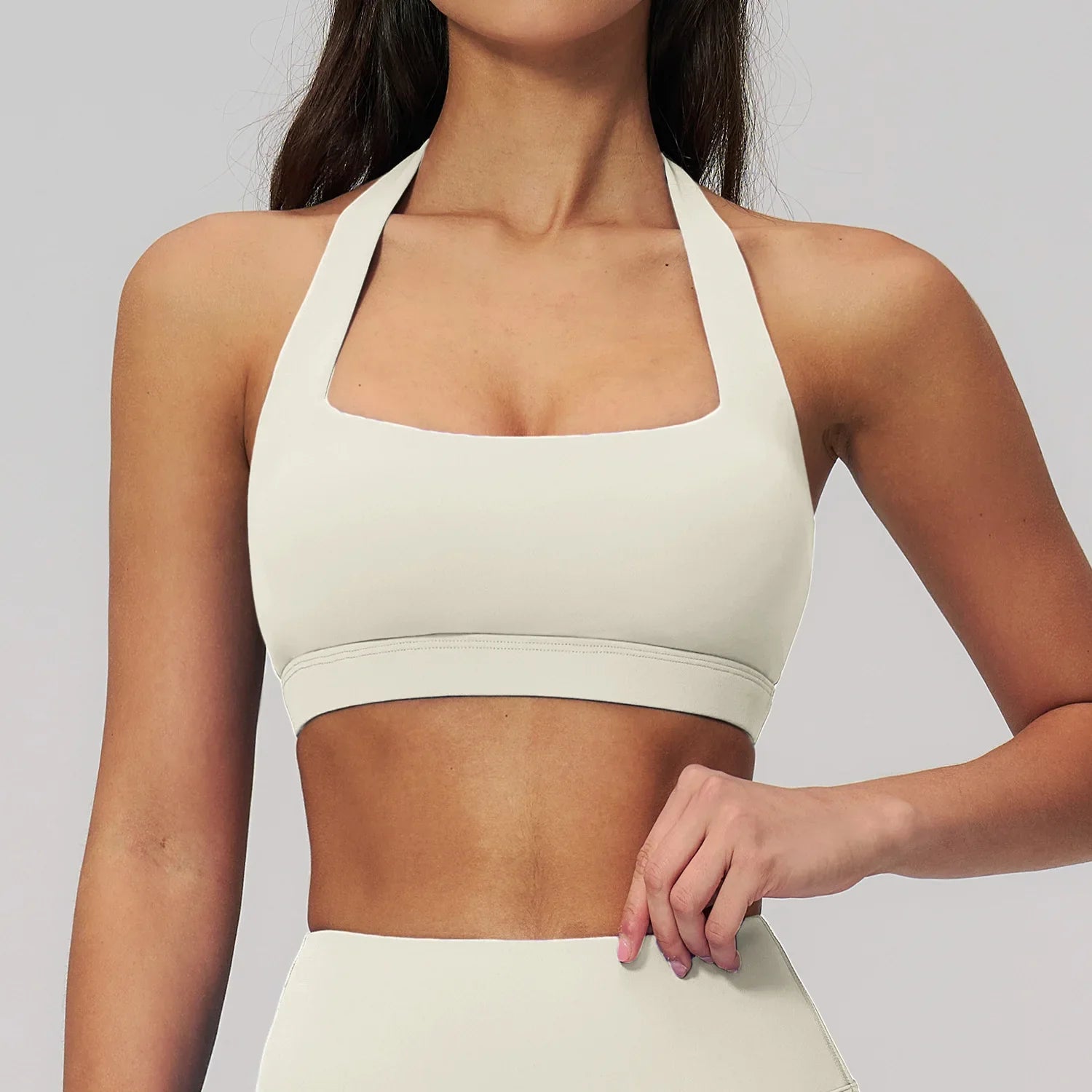 Summer Women Sports Bra Pilates Yoga Bra Hanging Neck Gym Underwear Running Fitness Shock Proof Breathable Quick-Dry Fitness Top