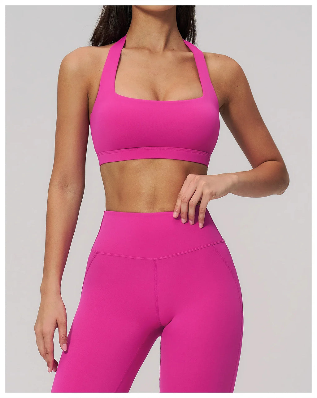 Summer Women Sports Bra Pilates Yoga Bra Hanging Neck Gym Underwear Running Fitness Shock Proof Breathable Quick-Dry Fitness Top