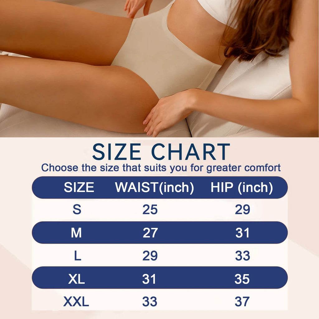7PCS/Set Women High Waist Seamless Underwear Breathable Comfort Briefs S-2XL