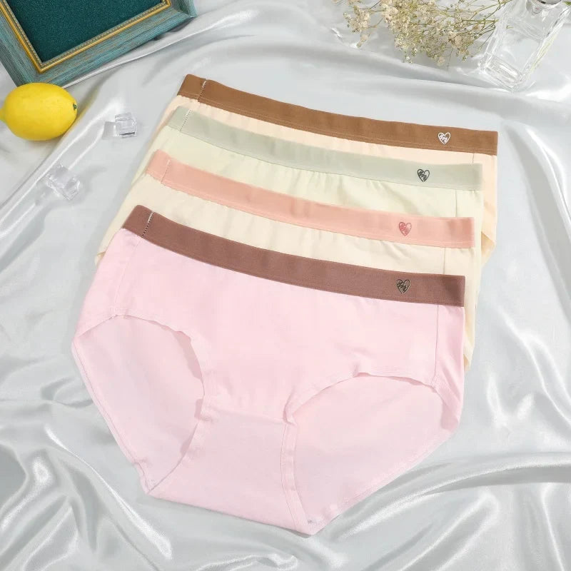 Women's Seamless Cotton Briefs Women Panties Solid Color Breathable Underwear Female Low Waist Soft Lingerie S-XL