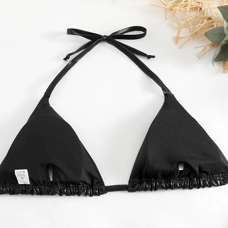 Sexy Brozing Gold Bikinis Sets Women Push Up Micro Bikini Swimsuit 2026 Brazilian Beach Bathing Suit Tie Side Triangle Swimwear