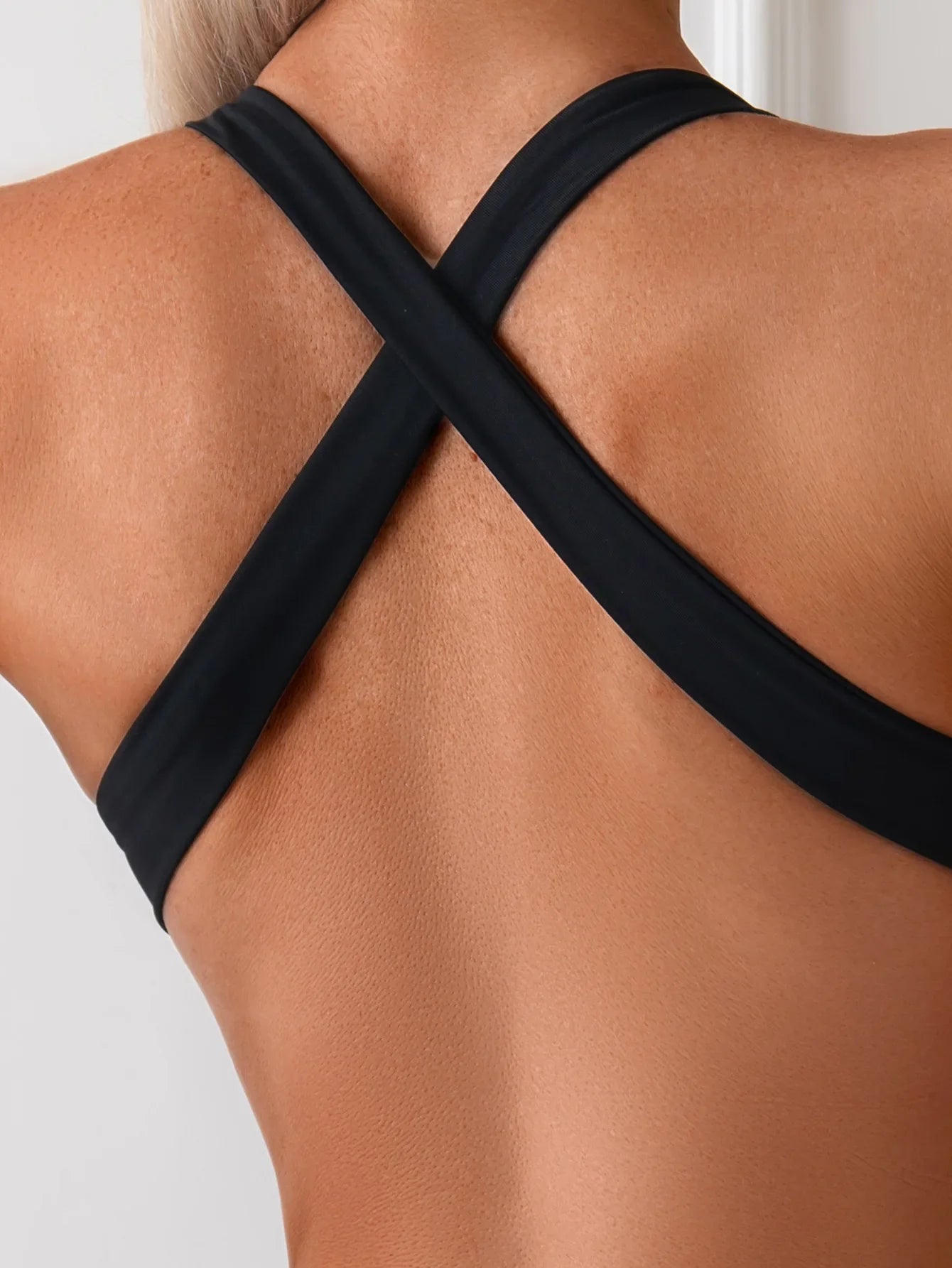 Sexy Black One Piece Swimsuit 2025 Women Hollow Out Backless Cross Slim High Waist Bikini Beach Bathing Suit Holiday Monokini