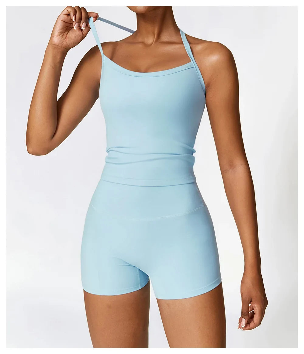 Strappy Sports Bra For Women Gym Workout Tops Sexy Yoga Bra Gather Fitness Push Up Training Running Female Sport Vest