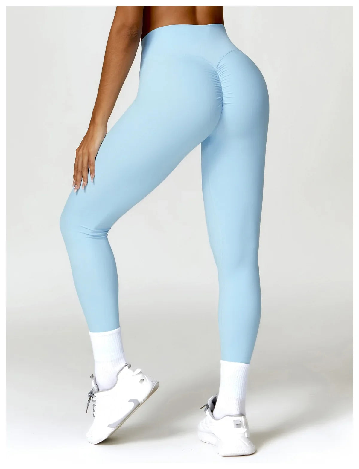 Hearuisavy Summer Scrunch Gym Leggings Woman Workout Pants Female Running Tights Push Up Yoga Pants High Waist Sports Leggings