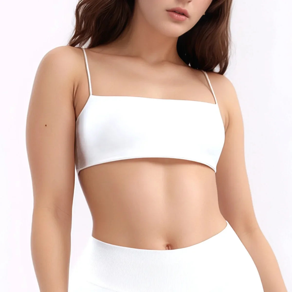 NCLAGEN Strappy Bra high Support Women Sports Top Push-up Thin Strap Beautiful Back Gym Clothes Breathable Workout Fitness Tank