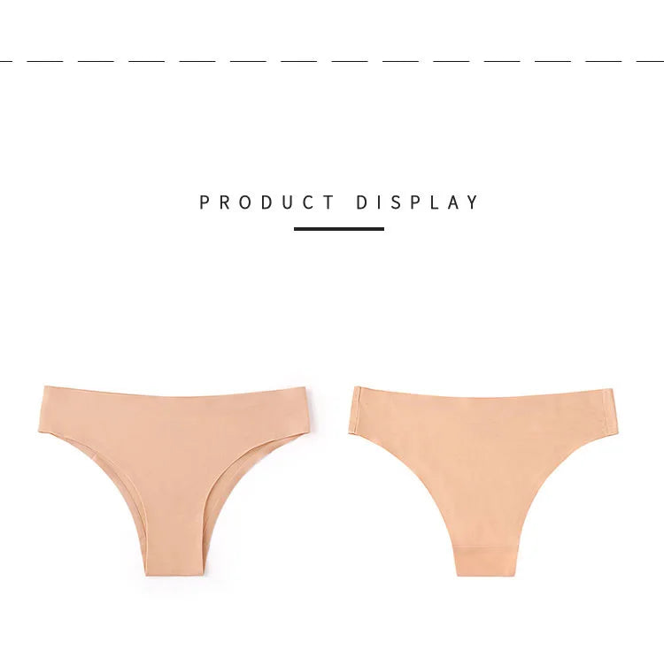 Ice Silk Thong Sexy Women Panties Seamless G String Briefs T Back for Girls Underwear Temptation Ladies Underpants Size M-XXL