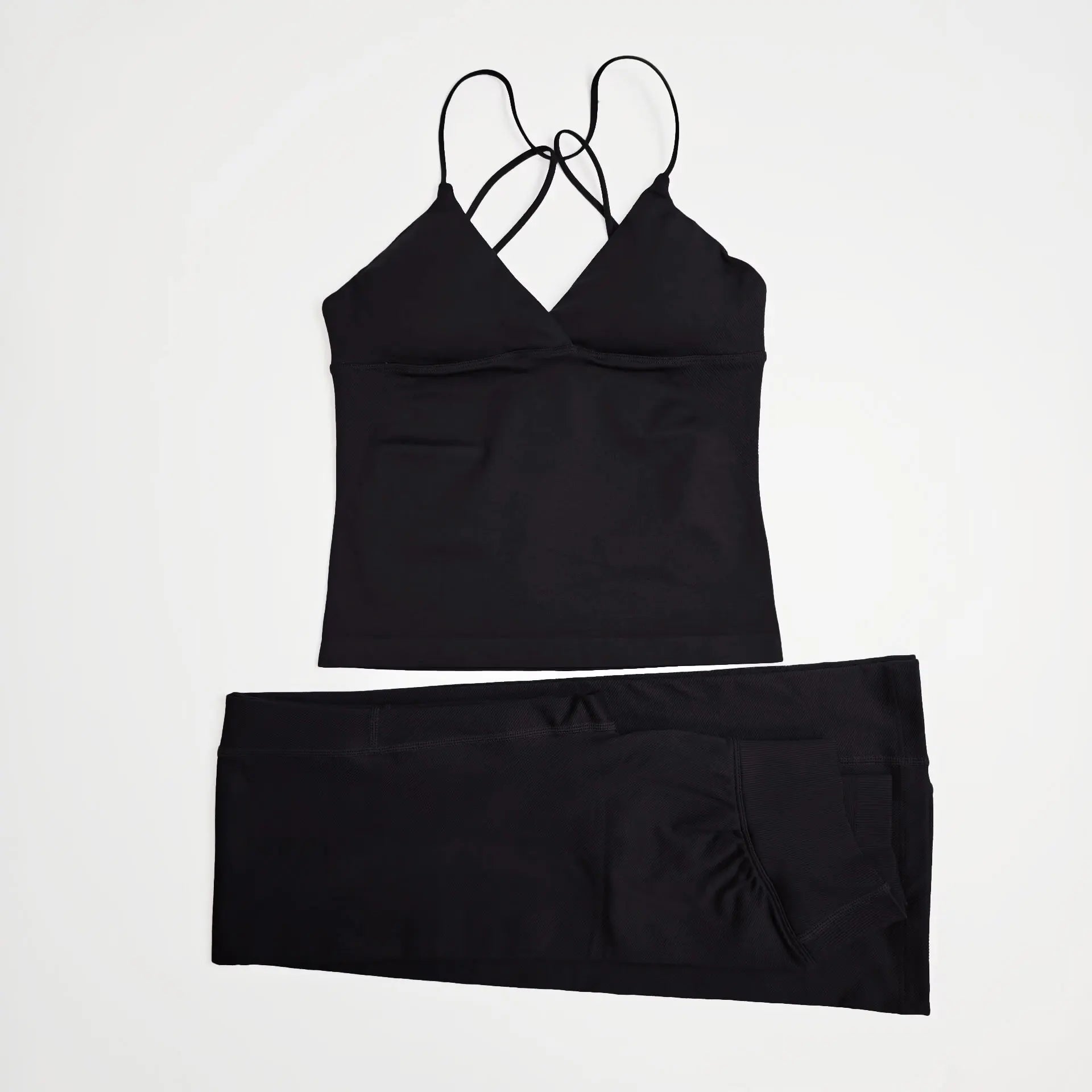 NCLAGEN Vision Twist Front Longline Top And Vision Flares 2 Piece Fitness Set Women Sportwear Gym Clothes Workout Running Suit