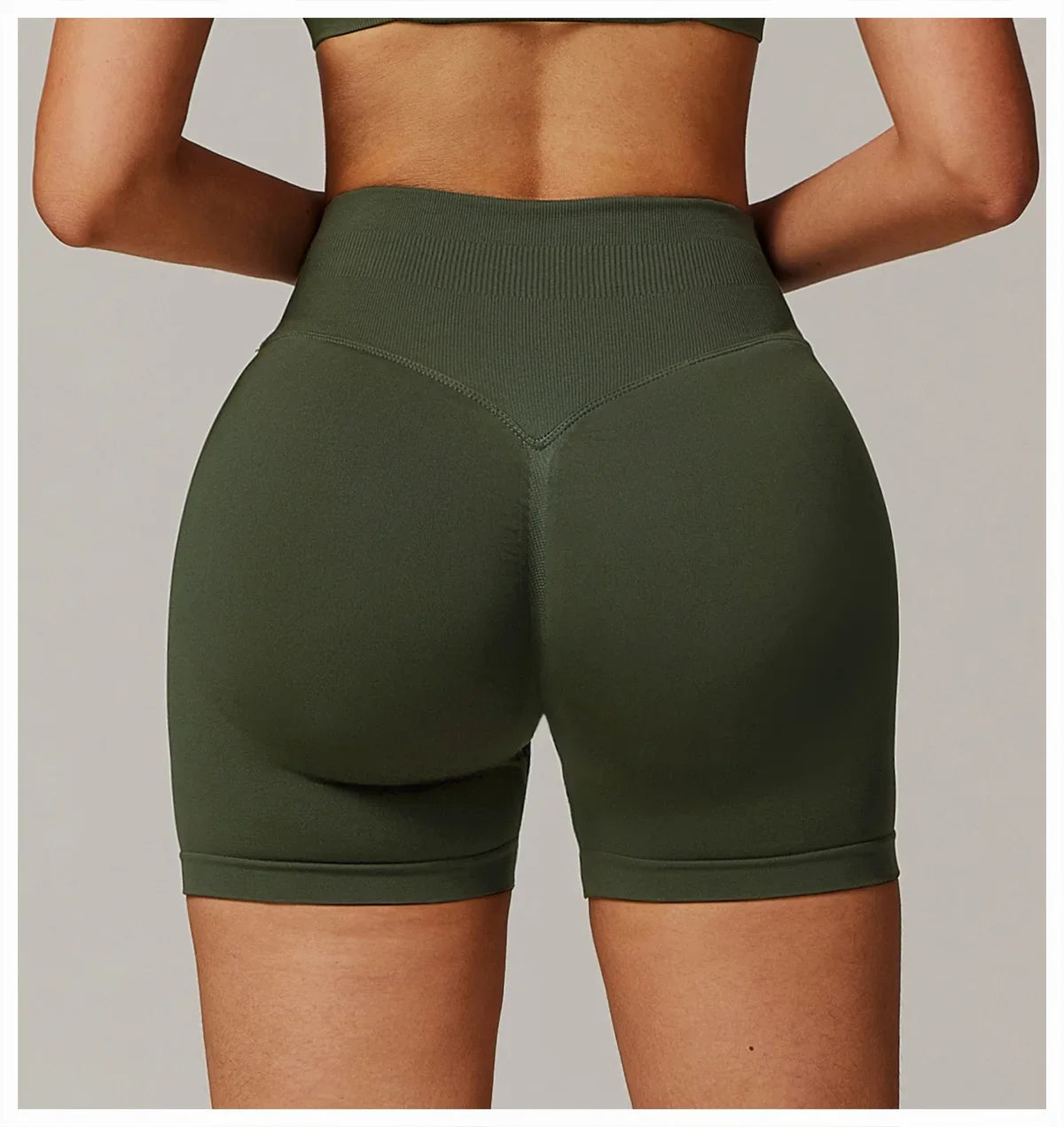 High Waist Shorts Seamless Yoga Shorts Workout Fitness Lift Peach Butt Fitness Tight Gym Running Body Shaper Pants Ribbed Shorts