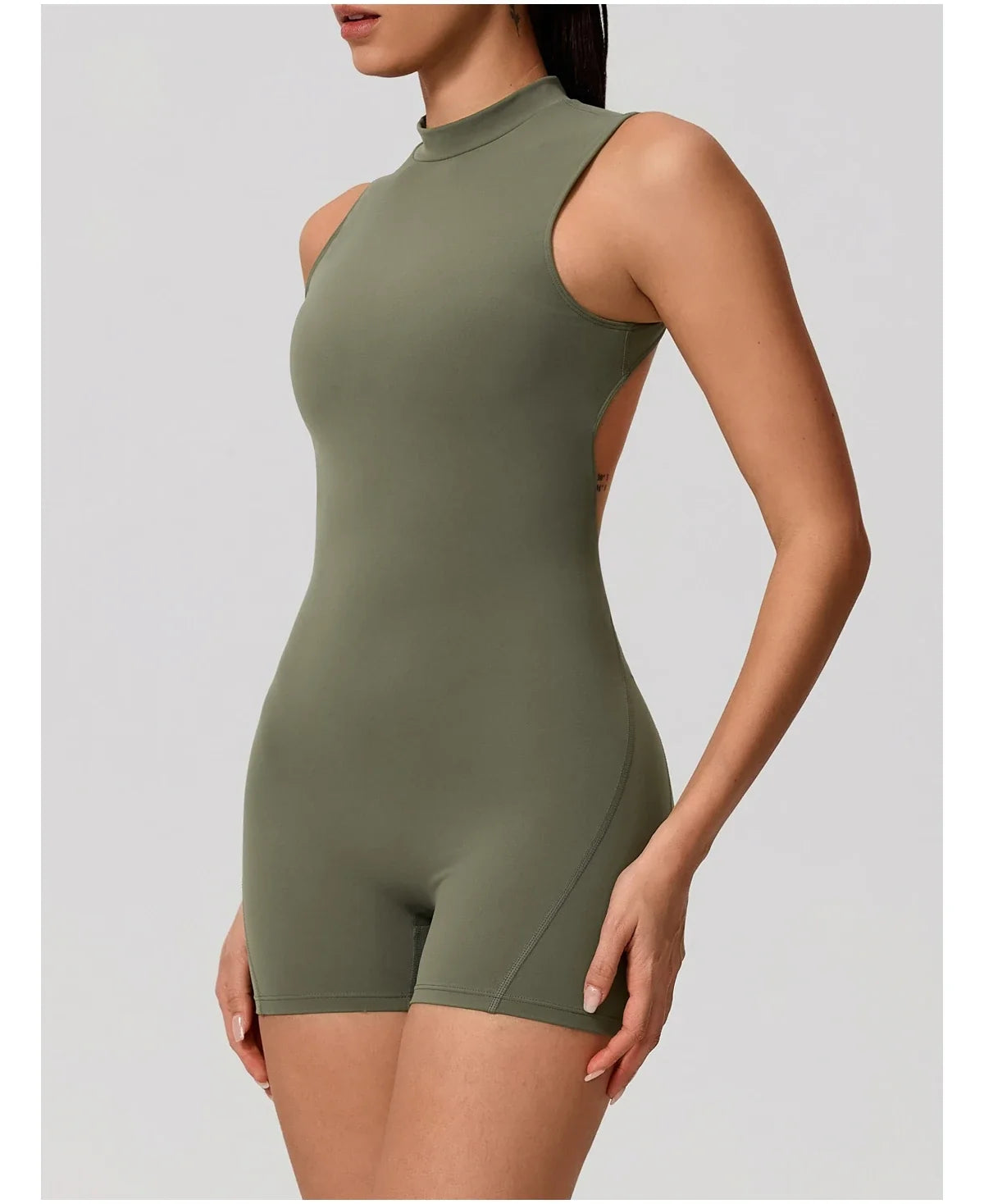 Hearuisavy Summer Sports Overalls Women Gym High Stretch Sleeveless Yoga Bodysuit Running Push Up Butt-Lifting Fitness Jumpsuit