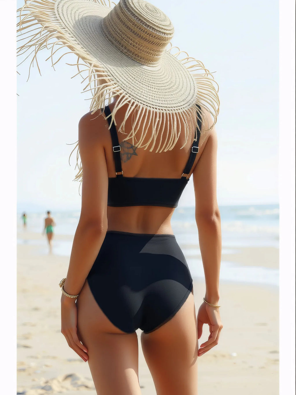 2026 Sexy Strappy Bikini High Waist Swimsuit Women Black Mesh Swimwear Female Bathers Bathing Swimming Suit Padded Beachwear