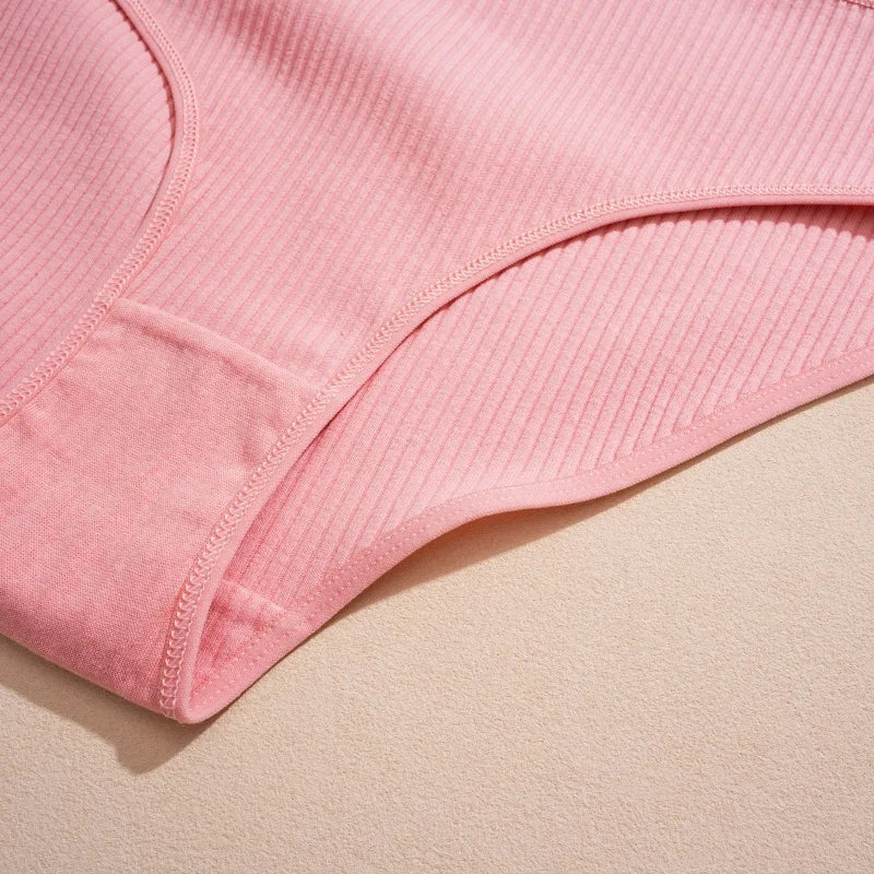 7Pcs/Set Women's Seamless Cotton Briefs Women Panties Solid Color Breathable Underwear Female Low Waist Soft Lingerie S-XXL