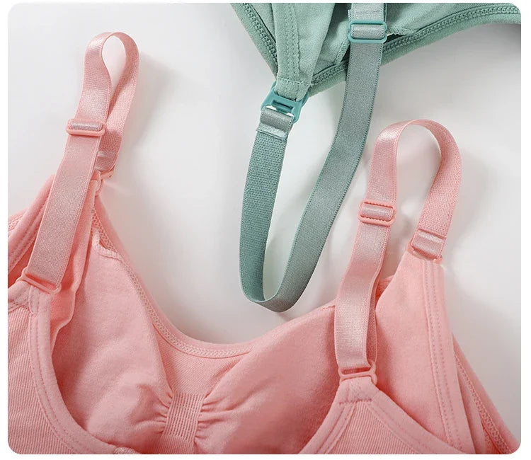 Nursing women's Wire-free Front Buckle Pregnant Bra Plus Size Nursing Adjustable Push-up Bra Underwear Plus Up