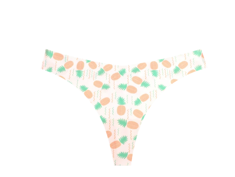 5Pcs Women G-string Seamless Sweet Fruit Thongs Low-waist Panties Ladies Soft Cute Thongs Female S-XL T-Back Panties Underwear