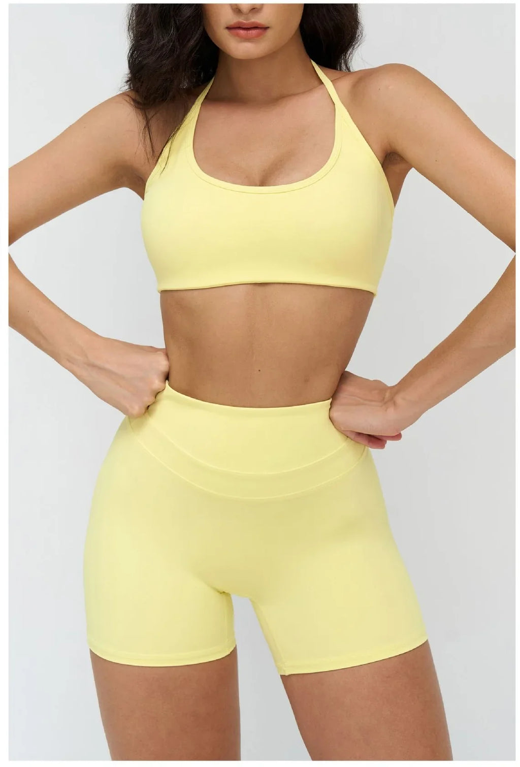 Neck Hanging Sports Bra High Support Women Push Up Bra Summer Gym Clothes Fitness Halter Top Quick Dry Running Workout Underwear
