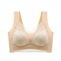 L-5XL Contrast Lace Wireless Bras For Womens Lingerie Top Female Lace Bra Underwire Plus Size Brassiere Perspective Sexy Bras