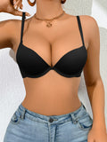 Everyday Women's Solid Basic Bra Padded Push-Up Bra Seamless Enhanced Cleavage Women's Underwear