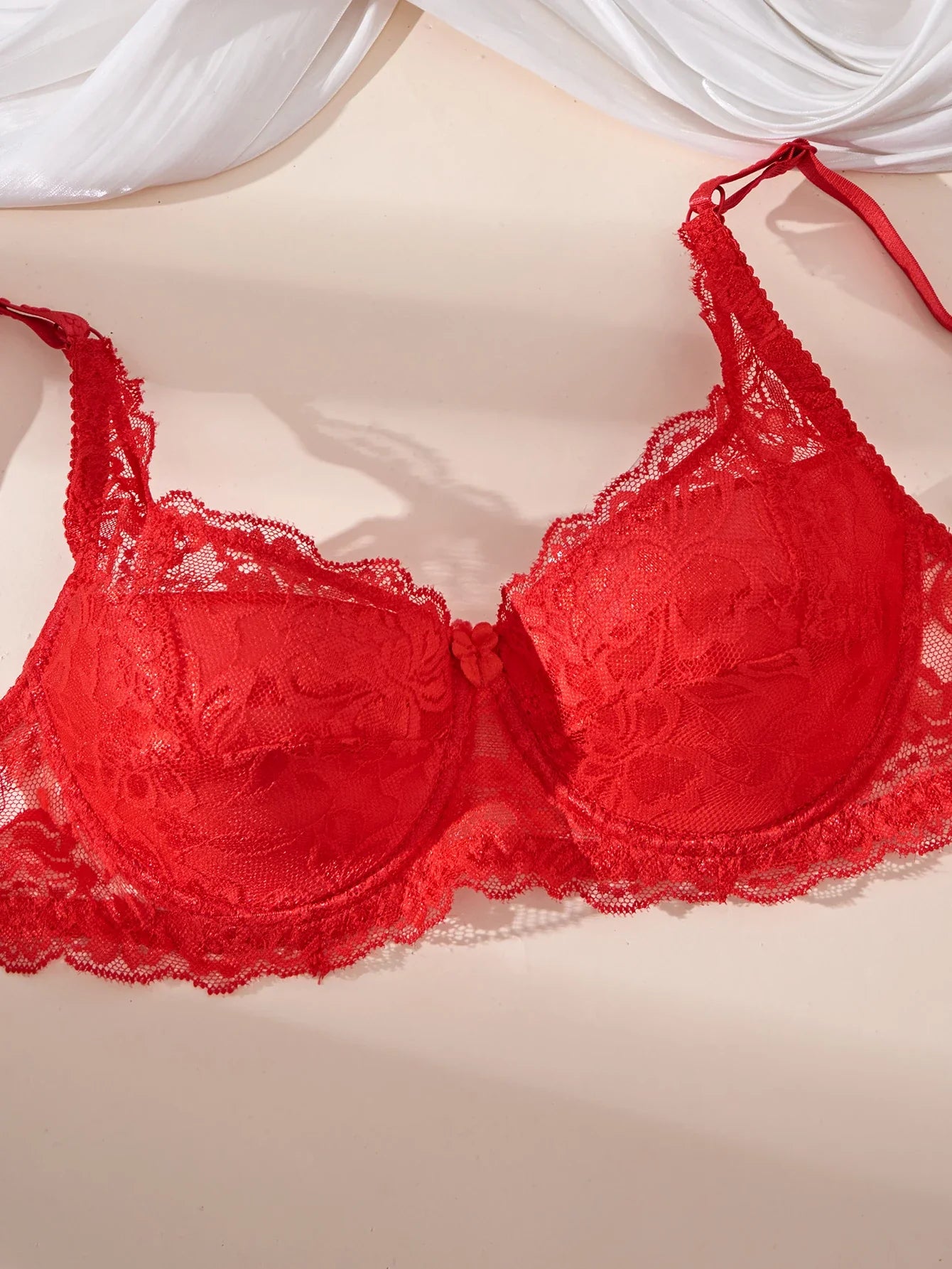Lace Women's Bra Breast Cover Thin Cup Underwear Underwire Adjustable Push Up Bras Sexy Bralette Lingerie