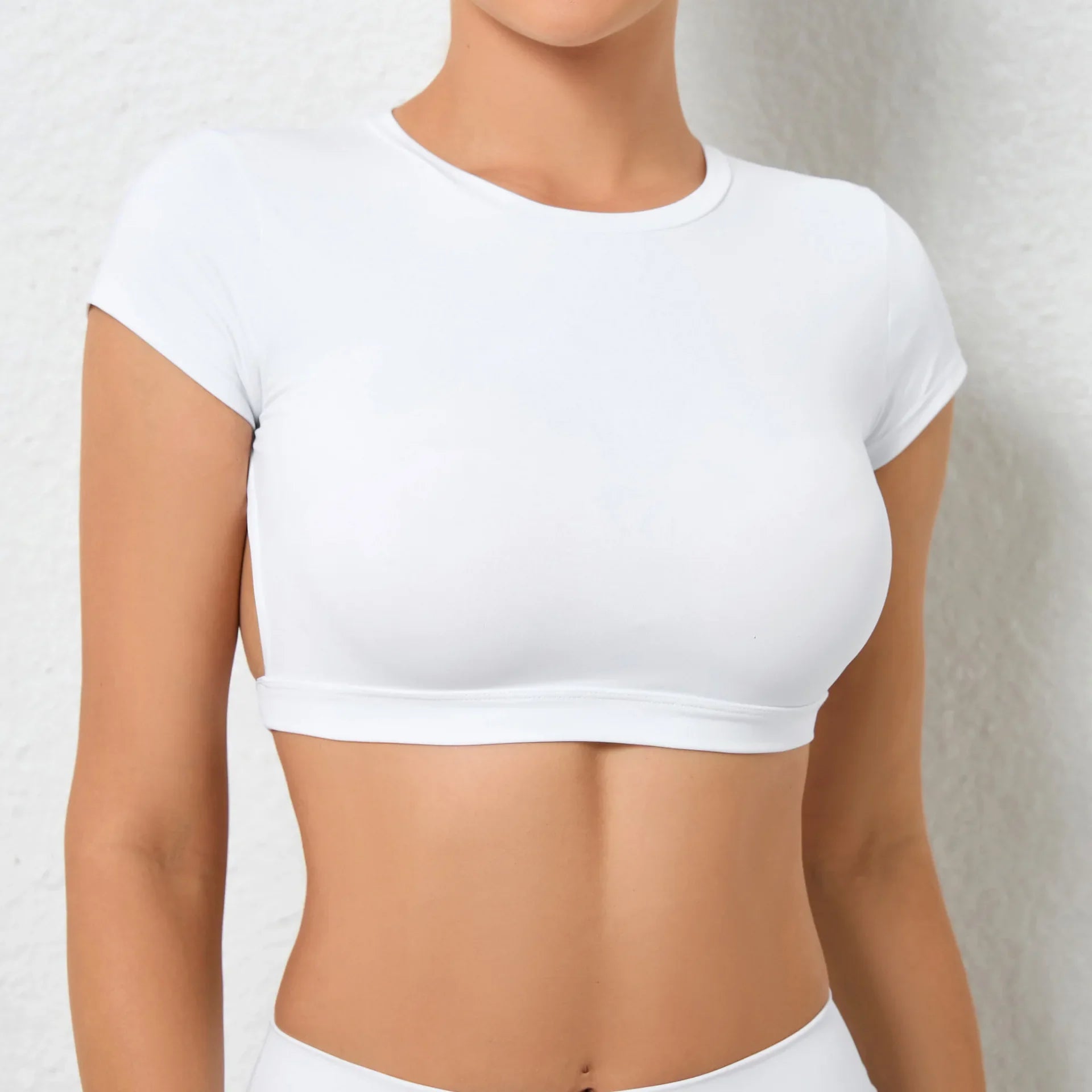 Hearuisavy Summer Customizable Sports Shirts Workout Sportswear Backless Yoga Clothing Chest Pads Sport Crop Tops Gym Top Women