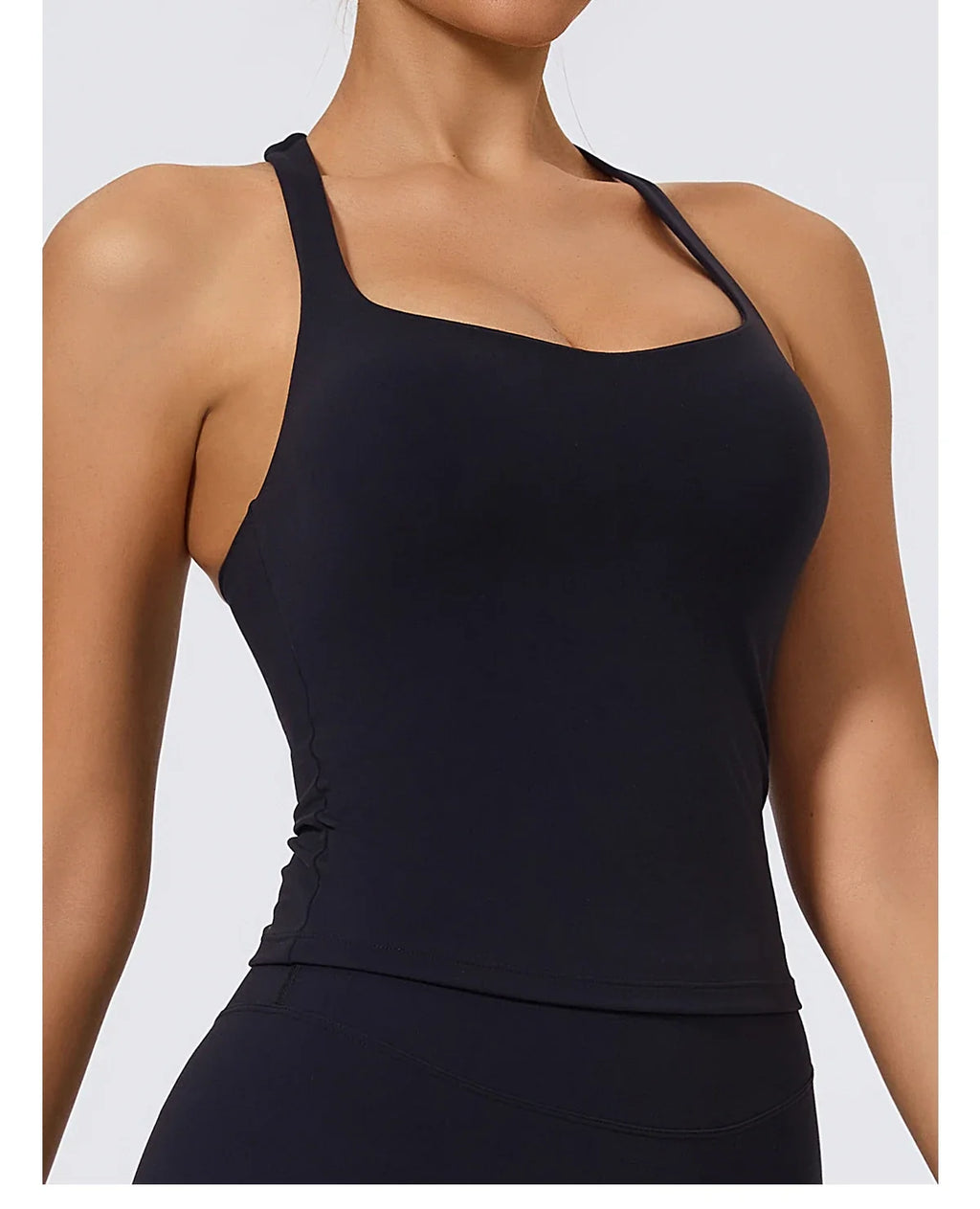 Hearuisavy Summer Woman Sports Vest I-Back Strap Design Gym Sportswear Breathable Quick Dry Fitness Tank Top Running Yoga Top