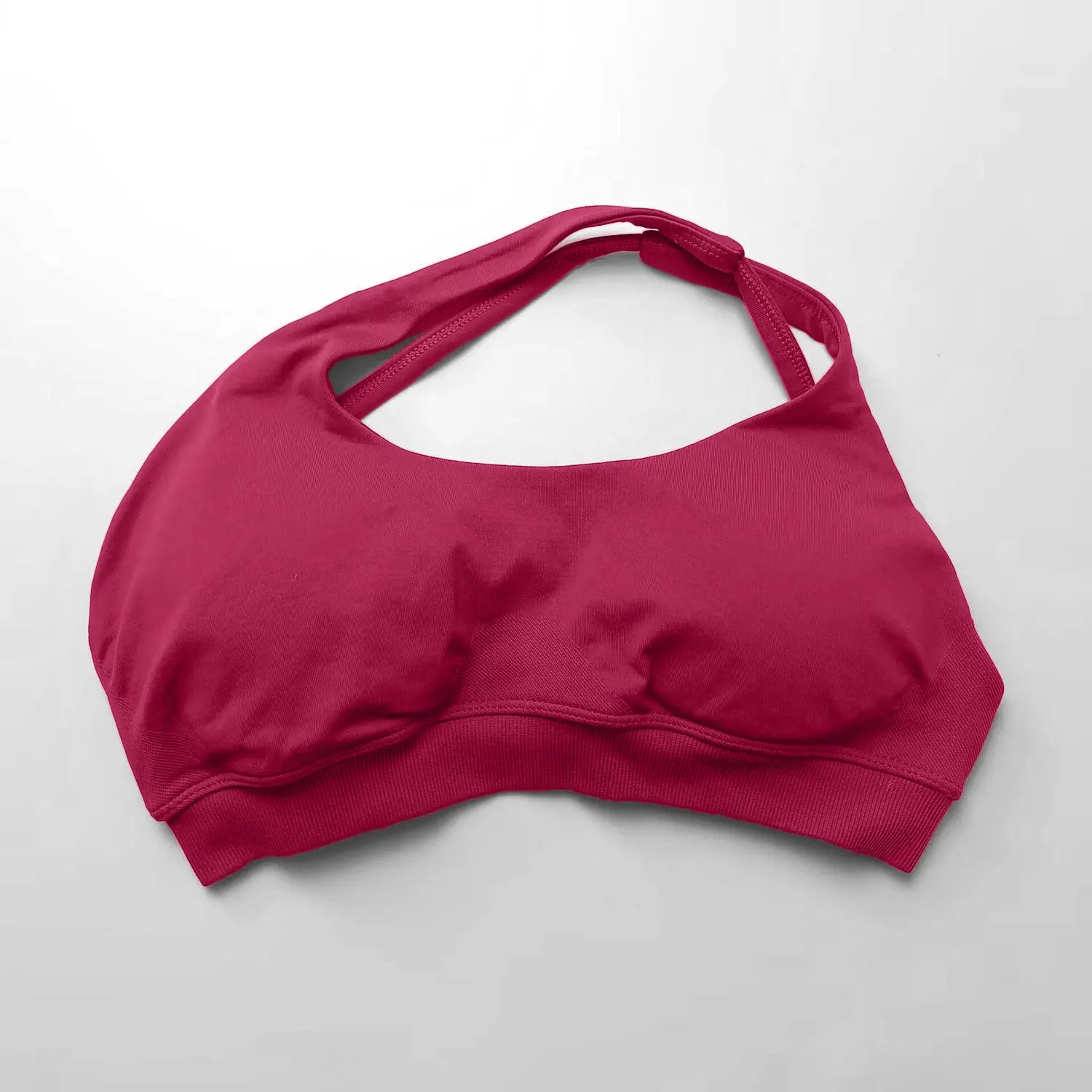 NCLAGEN Asymmetric Sports Bra Gym Top Woman High Support Halter Backless Fitness Speed Activewaer Workout Seamless Underwear