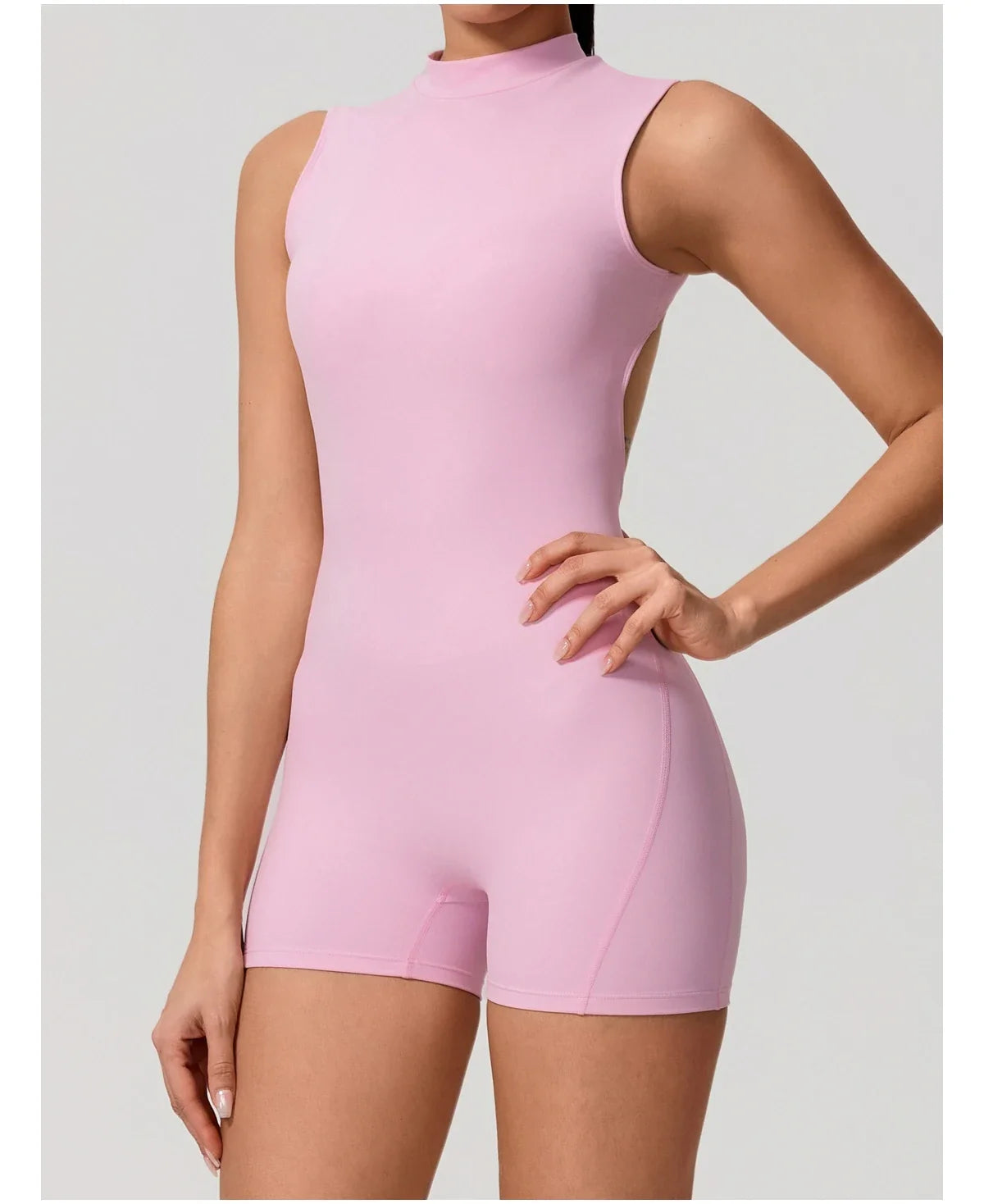Hearuisavy Summer Sports Overalls Women Gym High Stretch Sleeveless Yoga Bodysuit Running Push Up Butt-Lifting Fitness Jumpsuit
