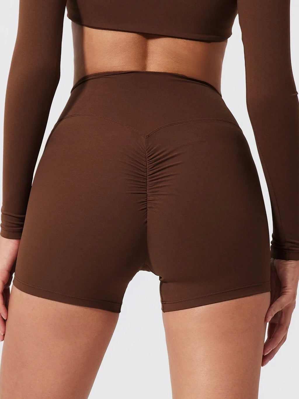 Hearuisavy Summer Elastic Scrunch Yoga Shorts Push Up Gym Leggings Cycling Workout Short Women Quick-Dry High Waist Sports Pants