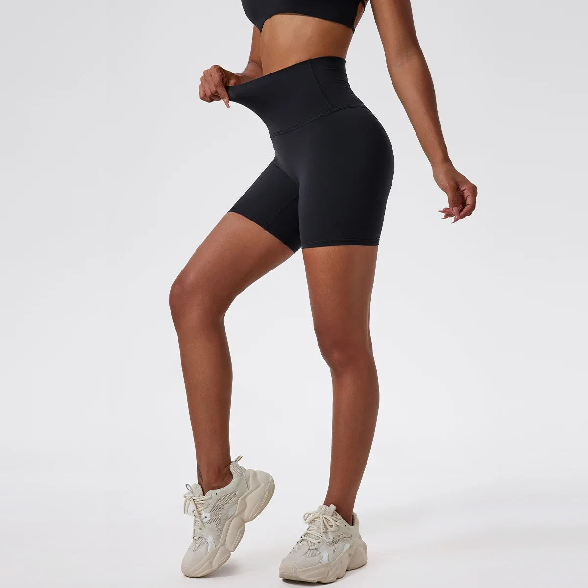 Hearuisavy Summer Soft Yoga Shorts Buttock Lift Gym Leggings Women High Waist Sports Shorts Women Running Workout Shorts Female
