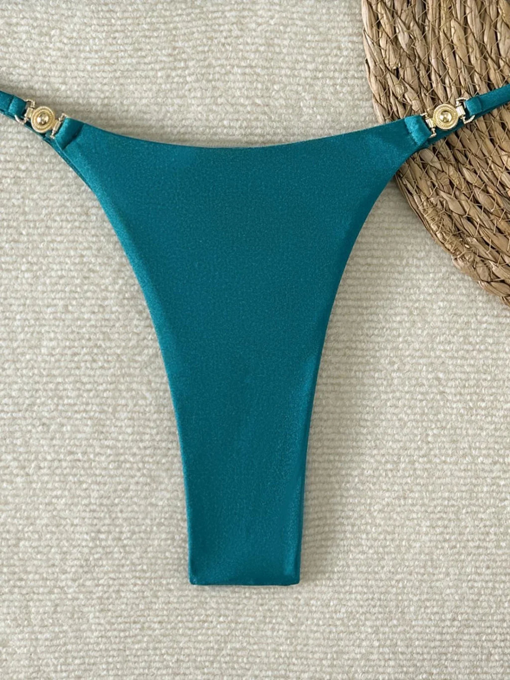 Sexy Thong Bikini 2026 Mujer Women Luxury Metal Ornament Hollow Out Push Up Micro Swimsuit Summer Bathing Suit Bathers Swimwear