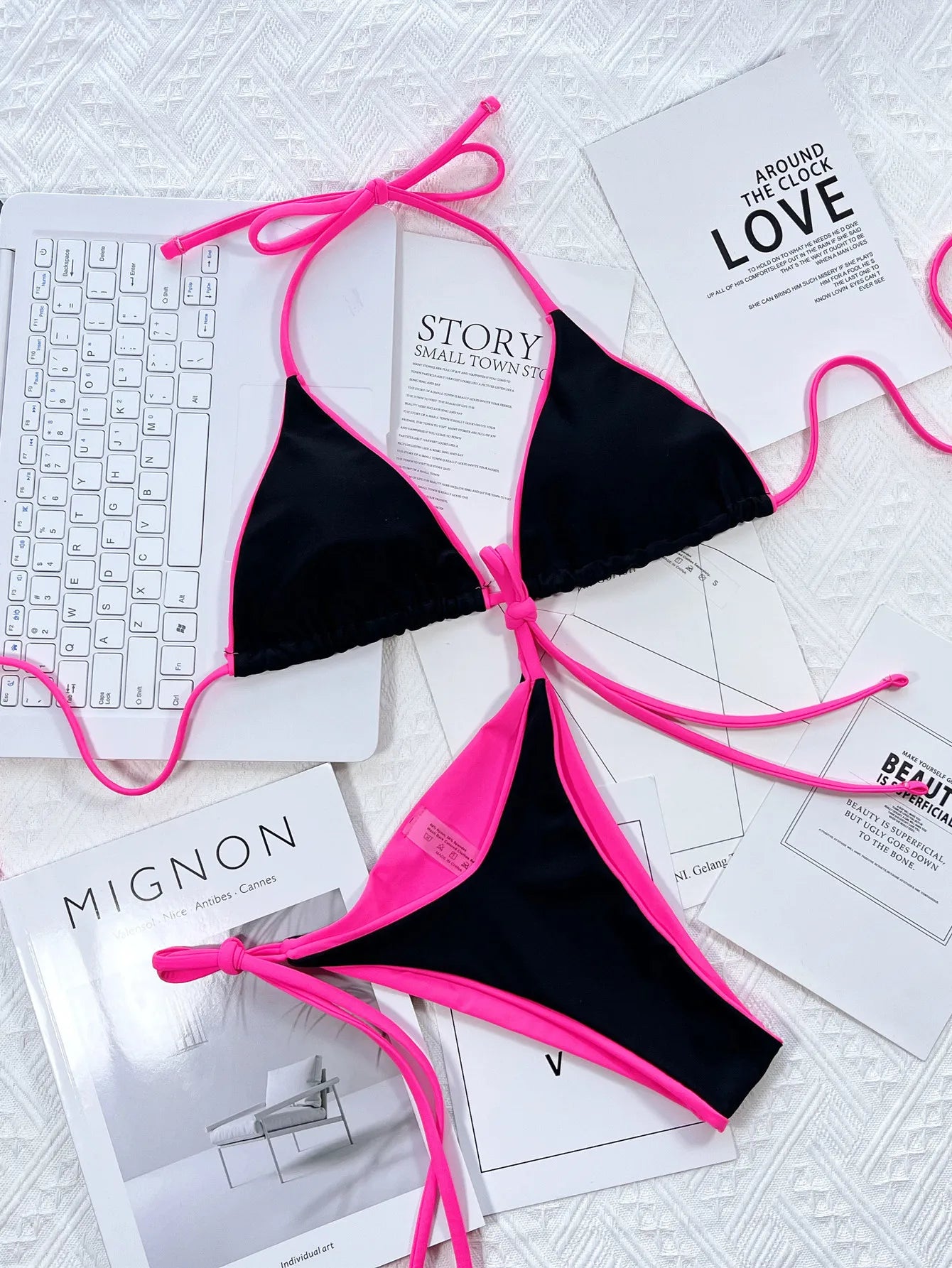 Sexy Micro Bikini 2025 Women Pink Leopard Print Neon Double Side Push Up Swimsuit Brazilian Beach Bathing Suit Thong Swimwear