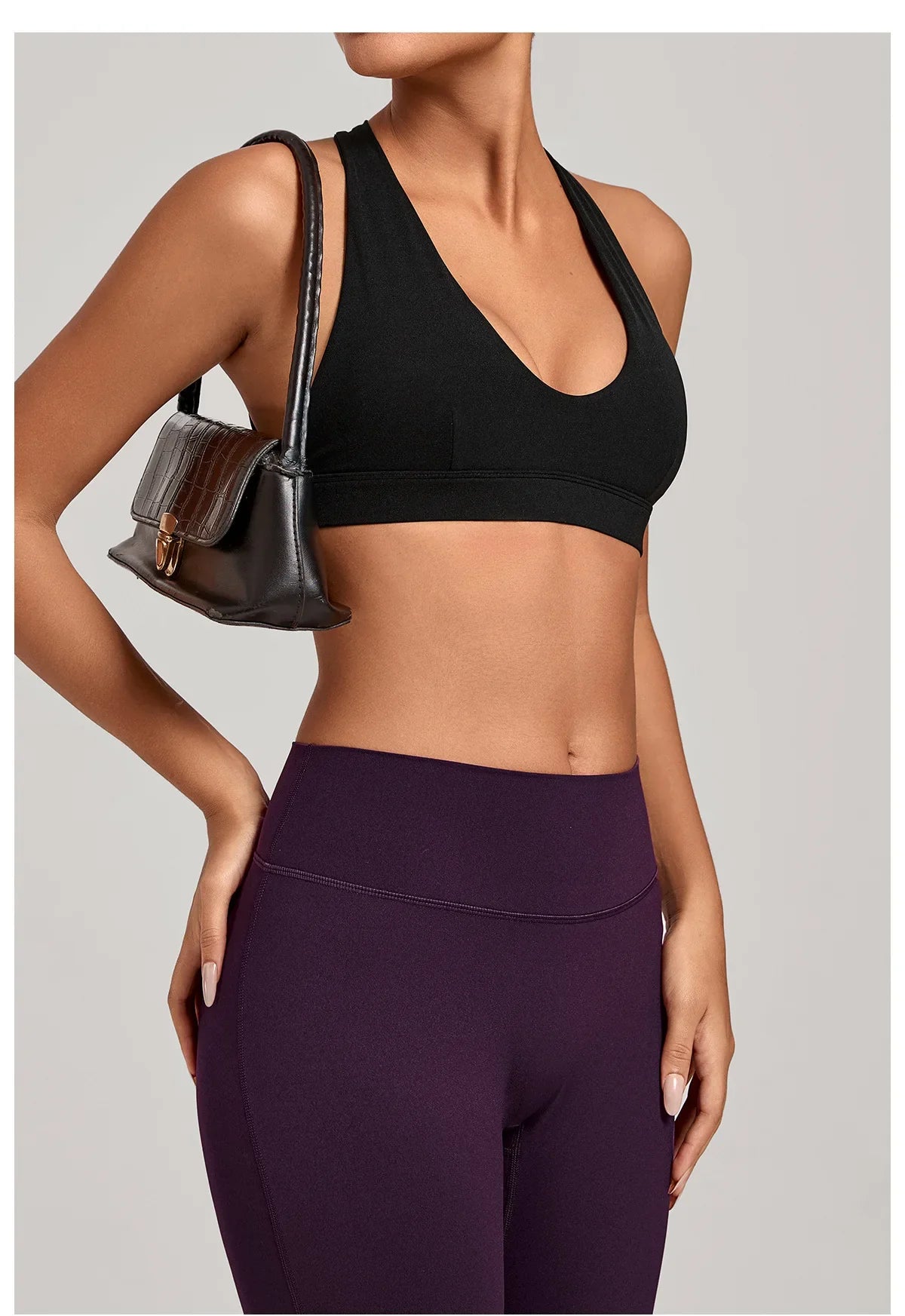 Sports Bra Gathered Neck Hanging Style Backless Tight Yoga Bra Women's Top Fitness Outdoorsports Pilates Training Gym Workout