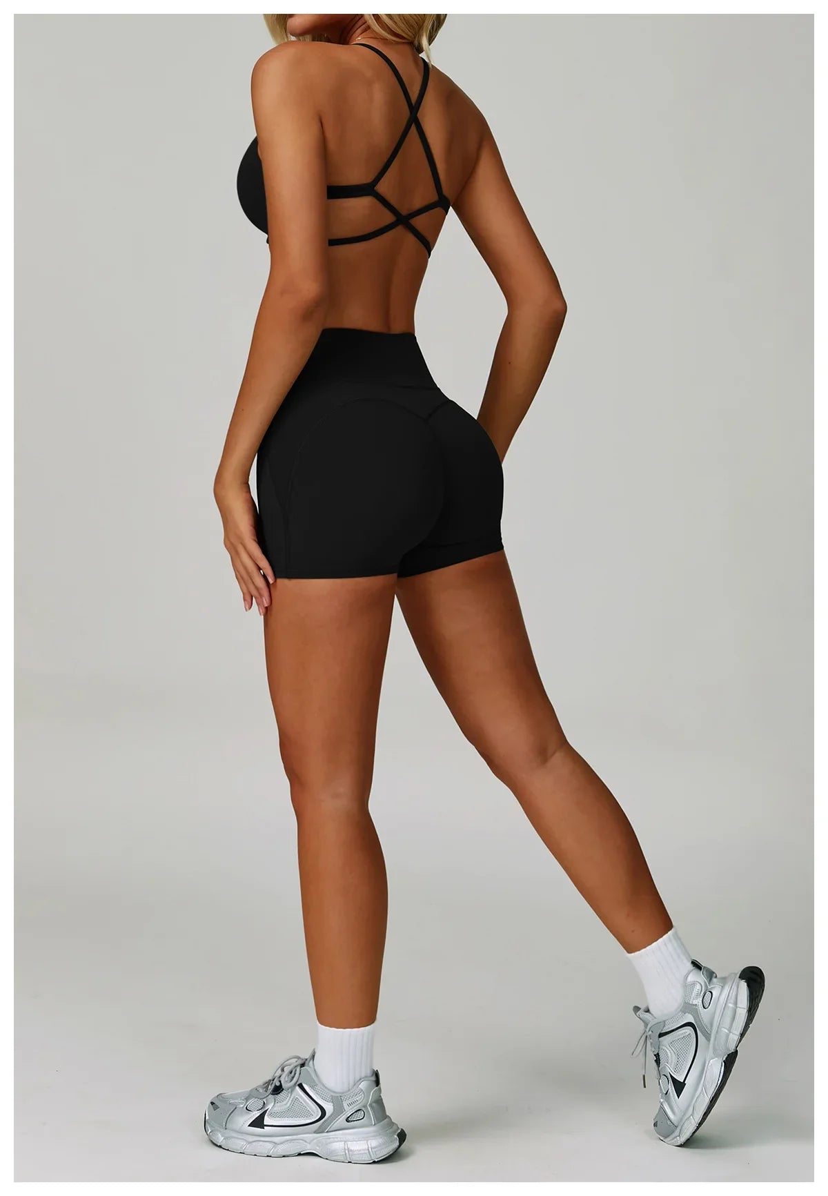 Hearuisavy Women's Running Comfort 2Pcs Sports Pants Set High Waist Push Up Workour Sportswear Casual Cycling Jogging Yoga Bras